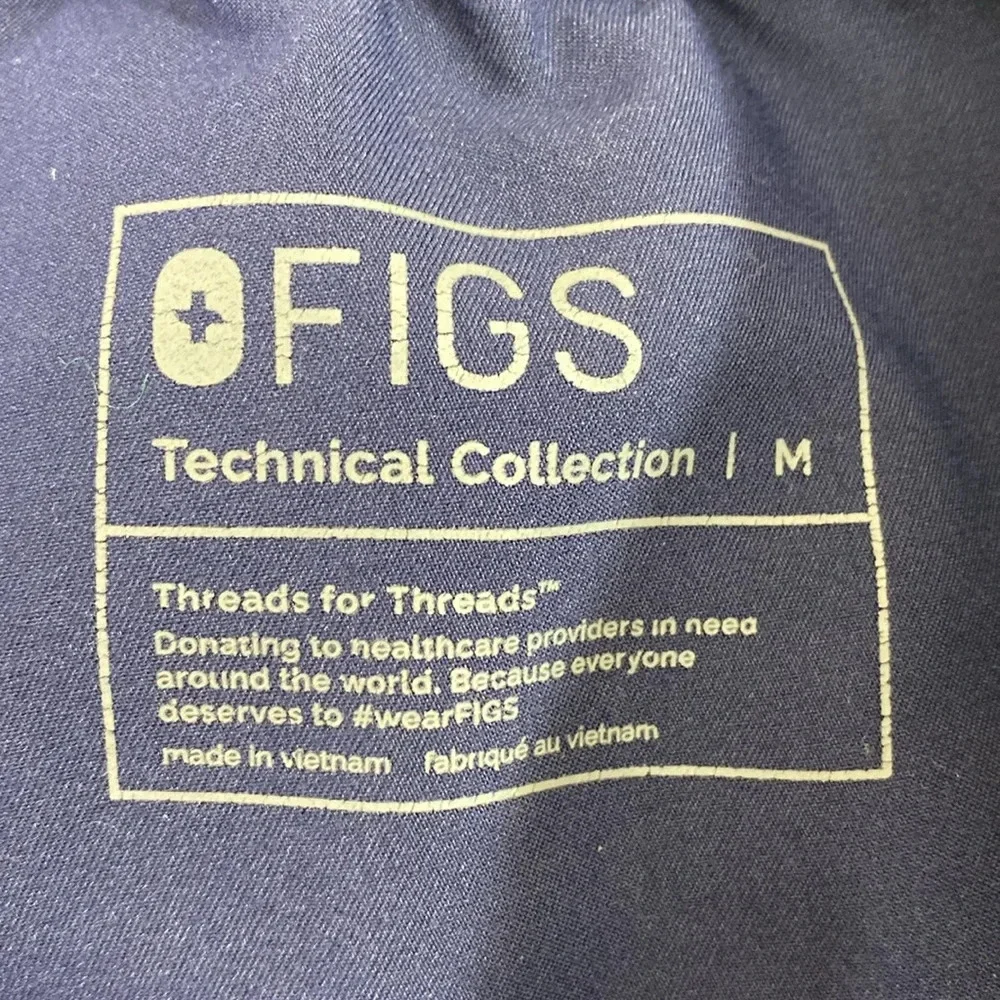 FIGS Technical Collection Cargo Scrub Pants Mens Size Medium Blue Nursing‎